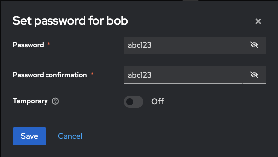 set password