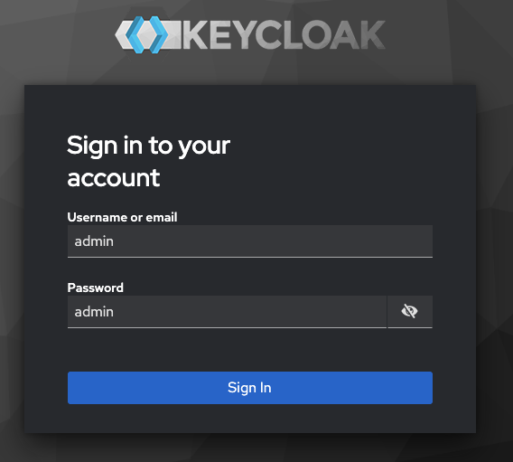 Keycloak sign in