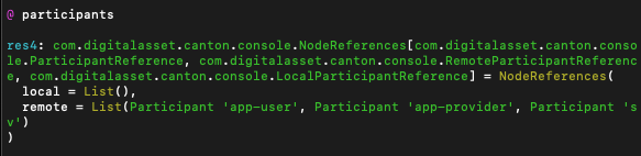 Participant location in the ledger