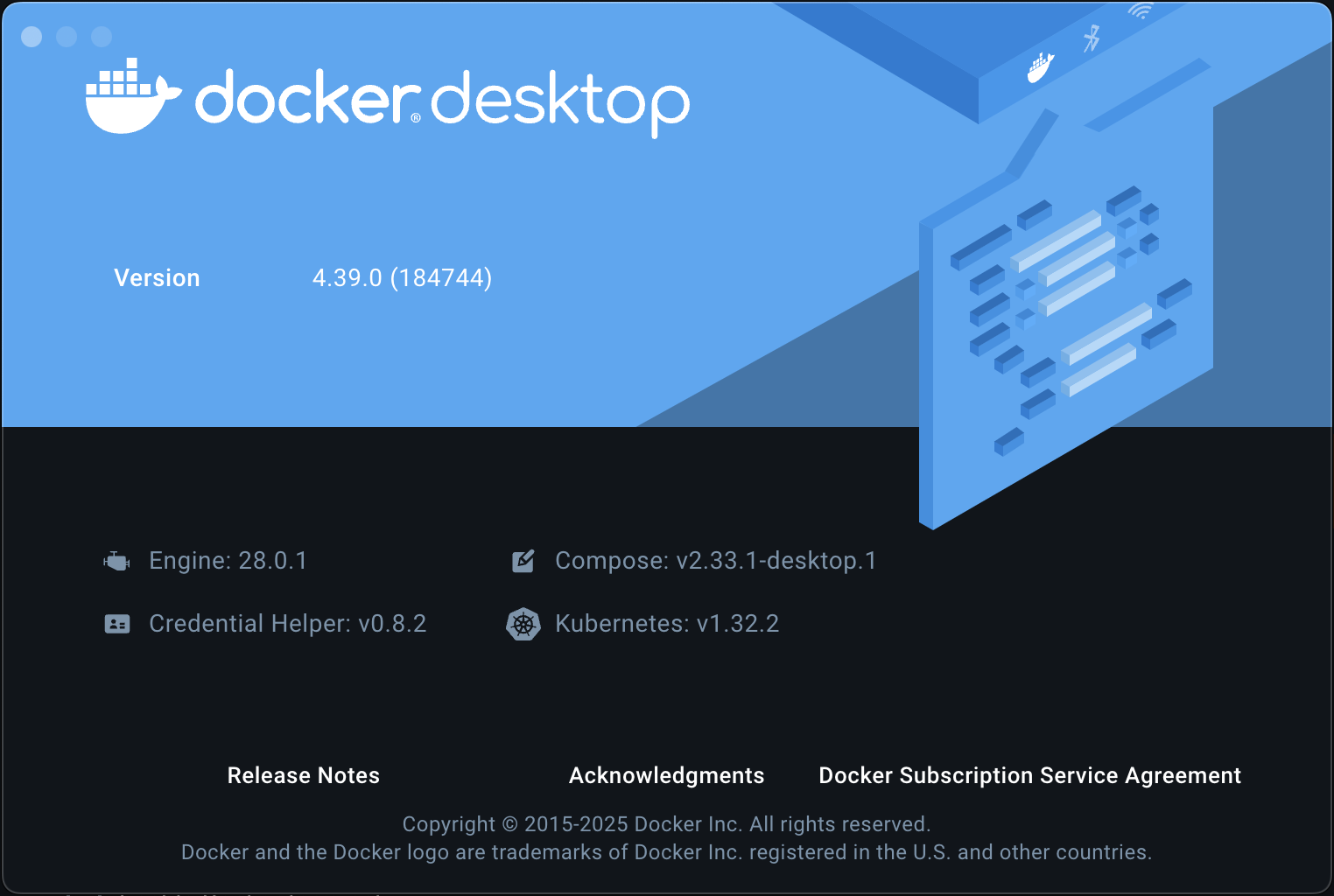 Docker Desktop version 4.39.0