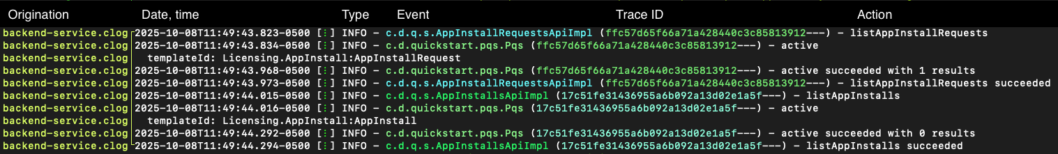 lnav app install request event