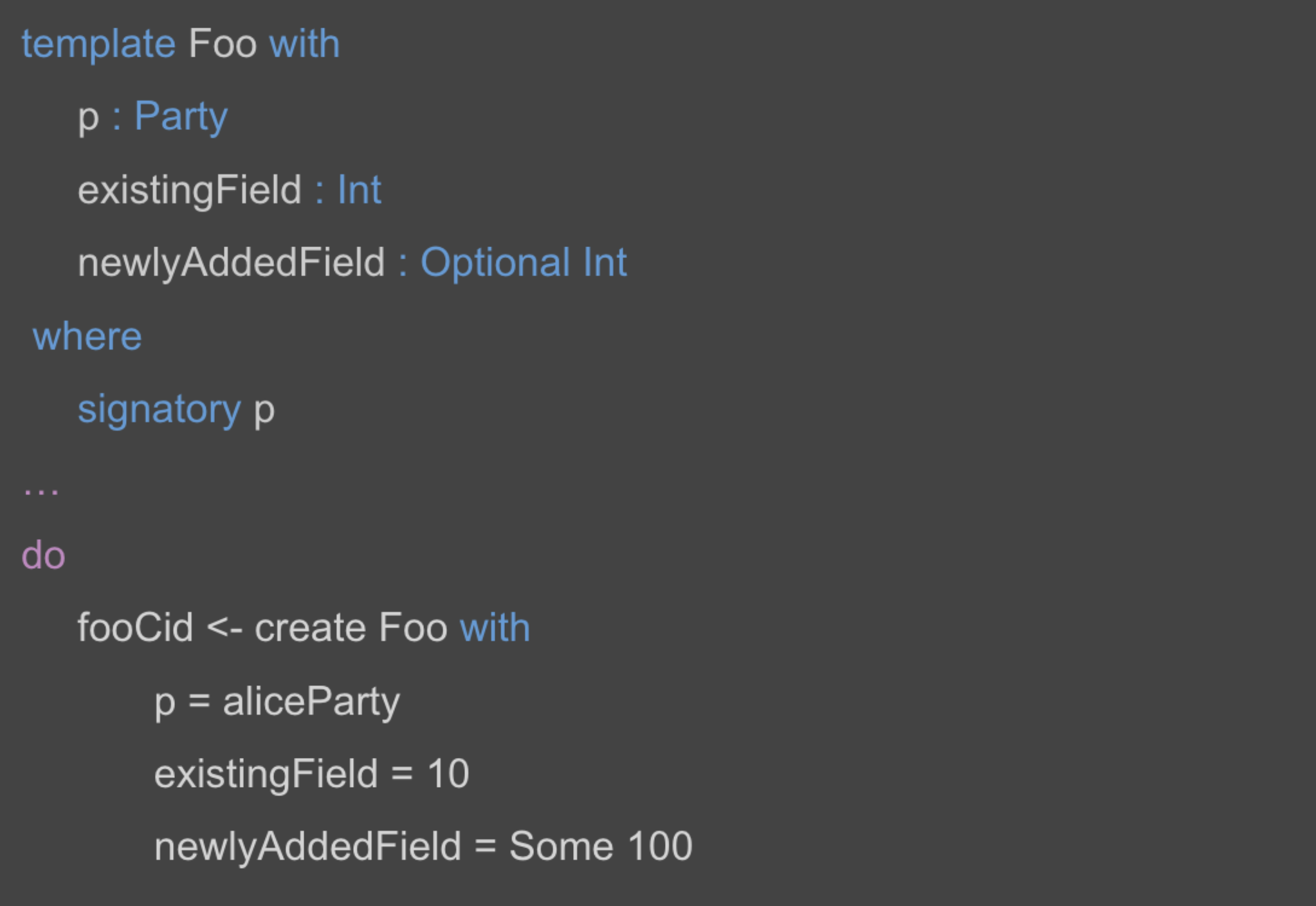 v2 Contract Created with a New Optional Field