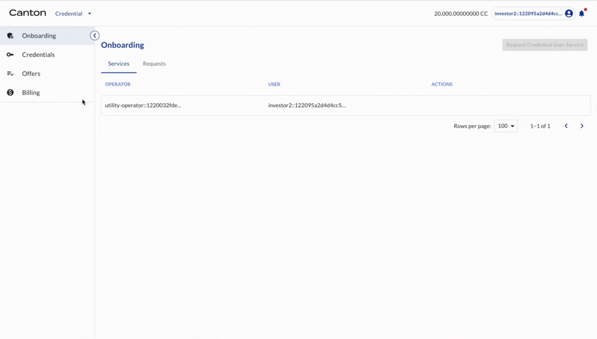 Investor2 accepts credential offer