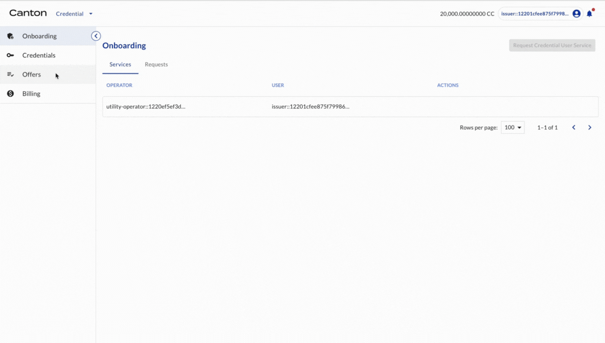 Issuer accepts credential offer